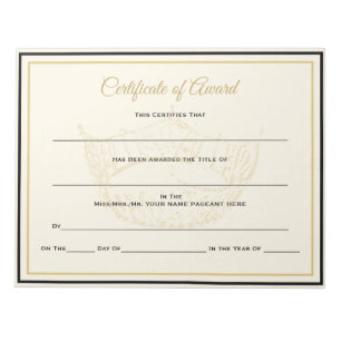 America Crown Certificates-Award Notitieblok