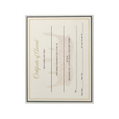 America Crown Certificates-Award Notitieblok (Linkerzijde)