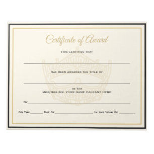 America Crown Certificates-Award Notitieblok