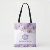 America Crown Ink Floral Canvas tas (Voorkant)