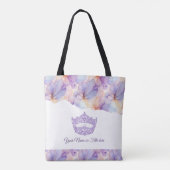 America Crown Ink Floral Canvas tas (Achterkant)