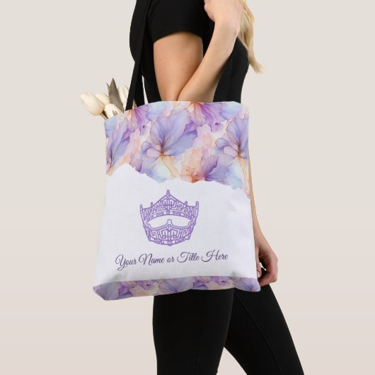 America Crown Ink Floral Canvas tas (Dichtbij)