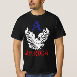 America Eagle met Amerikaanse vlag T-shirt