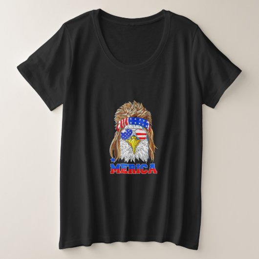 America Eagle Vets 4th of July Graphic Grote Maat T-shirt (Design voorkant)