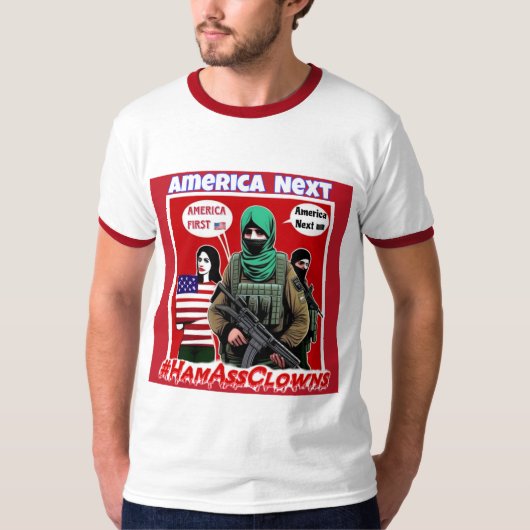America First/America Next meme T-shirt (Voorkant)
