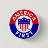 America First Committee Campaign Badge Button (Voorkant)