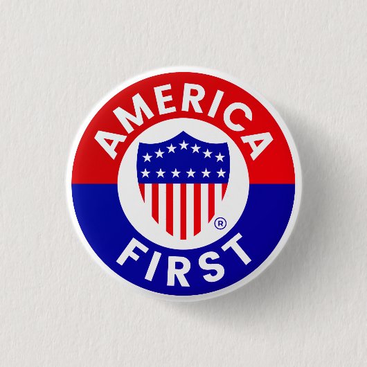 America First Committee Campaign Badge Button (Voorkant)