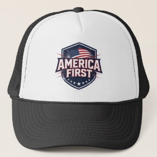 America First - Hoed Trucker Pet
