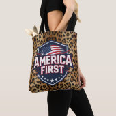 America First - Leopard Print - Tote Bag (Dichtbij)