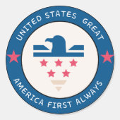 America First logo sticker (Voorkant)