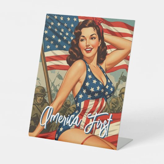 America First Susan Lee 8x10 Reclamebord Met Voetstuk (Voorkant)