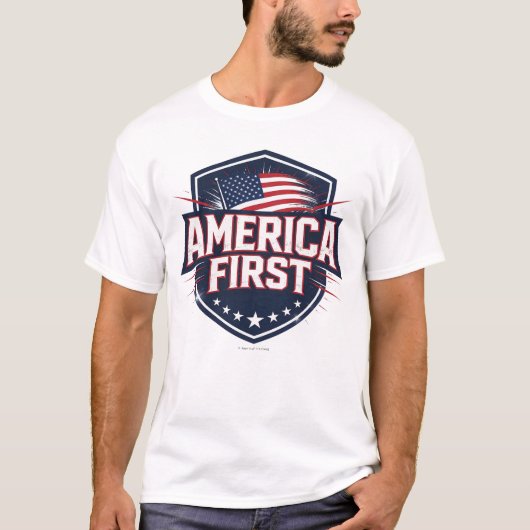 America First -  T-shirt (Voorkant)