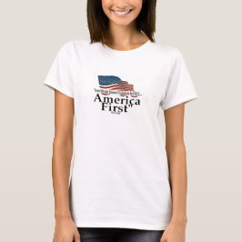 America First Trump citaat patriottische vlag T-shirt