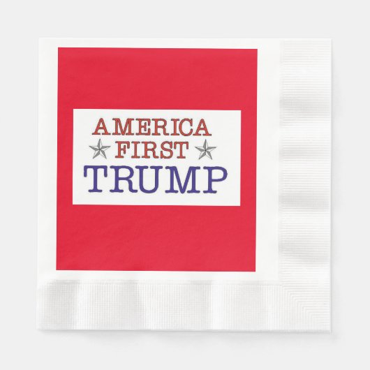 America First Trump Napkins Servet (Voorkant)