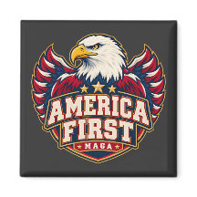 America First Varsity Eagle Vierkante Magneet