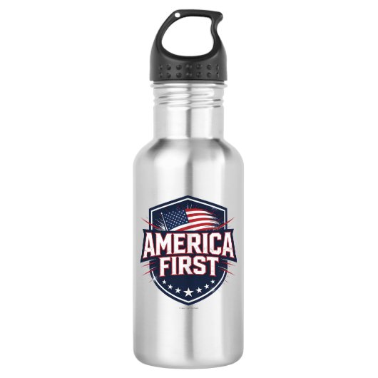 America First - Water Bottle Waterfles (Voorkant)
