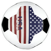  America Flag American USA  Pattern Voetbal (Gedraaid)