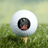 America flag and eagle patriotic custom monogram golfballen (Insitu Shirt)