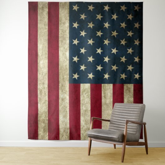 AMERICA FLAG BACKDROP WANDKLEED (In situ)