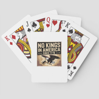 America Flag Decor No Kings In America Since 1776 Pokerkaarten