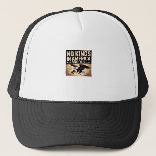 America Flag  Decor No Kings In America Since 1776 Trucker Pet (Voorkant)