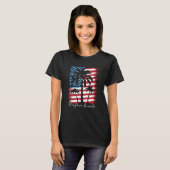 America Flag Flagler Beach Palm Tree Summer Vibe 4 T-shirt (Voorkant volledig)