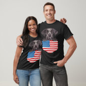 America Flag German Shorthaired Pointer Dog In Poc T-shirt (Unisex)