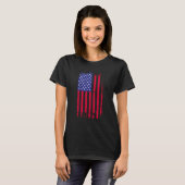 America Flag Girll Costume Barbeque T-shirt (Voorkant volledig)