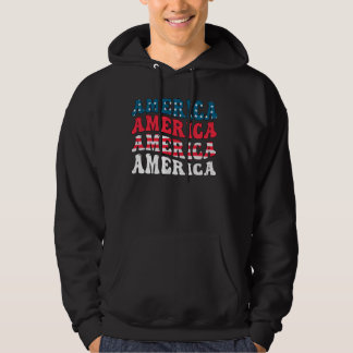 America Flag Graphic Grappig 4 juli Onafhankelijkh Hoodie