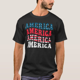 America Flag Graphic Grappig 4 juli Onafhankelijkh T-shirt