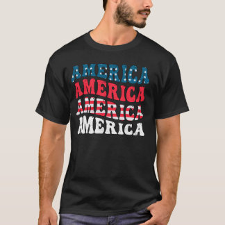 America Flag Graphic Grappig 4 juli Onafhankelijkh T-shirt