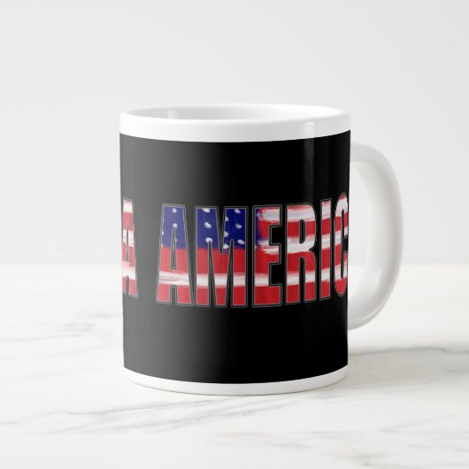 AMERICA Flag Grote Koffiekop (Voorkant rechts)