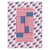 AMERICA FLAG Patriotic USA Tafelkleed (Voorkant)
