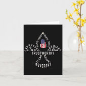 America Flag Scouting Law  Kaart (Gele Bloem)