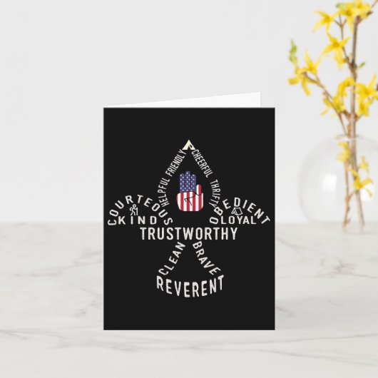 America Flag Scouting Law  Kaart (Gele Bloem)