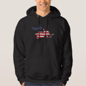 America flag snowmobile USA snow winter Hoodie (Voorkant)