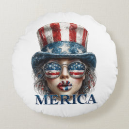 America Girl, vierde juli Glam Girl met sterren Rond Kussen