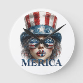America Girl, vierde juli Glam Girl met sterren Ronde Klok