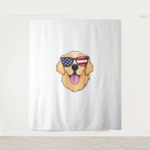 America Golden Retriever 4 juli voor Mannen Boys Wandkleed
