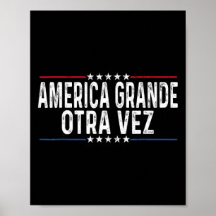 América Grande Otra Vez Grappig Trump Habla en Esp Poster
