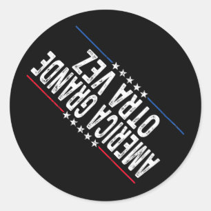América Grande Otra Vez Grappig Trump Habla en Esp Ronde Sticker