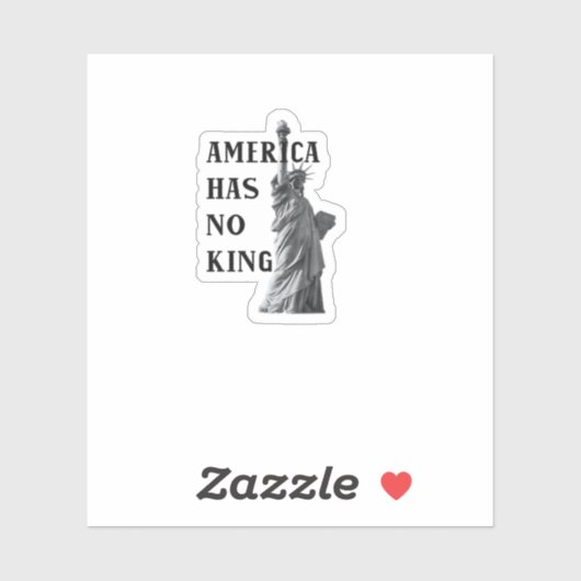America Has No King Classic Sticker (Vel)