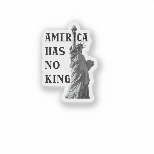 America Has No King Classic Sticker (Voorkant)