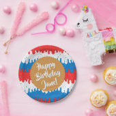 America Ice Cream Verjaardag Papieren Bordje (Feest)