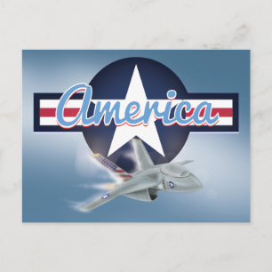 America Jet-strijder luchtmacht Briefkaart