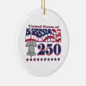 America Liberty Bell 250 Keramisch Ornament (Rechts)