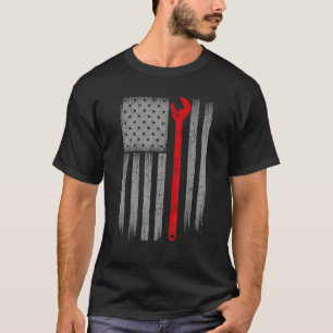 America Mechanic USA Vlag Patriottische 4e juli in T-shirt