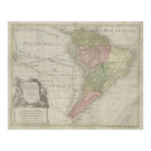 America Meridionalis, South America Print, 1772