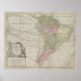 America Meridionalis, Zuid-Amerikaanse print, 1772 Poster