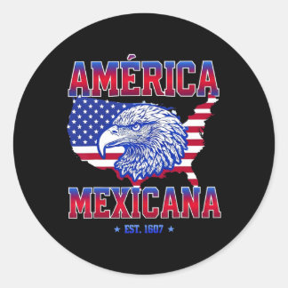 América Mexicana EST 1607 Golf van Verenigde State Ronde Sticker